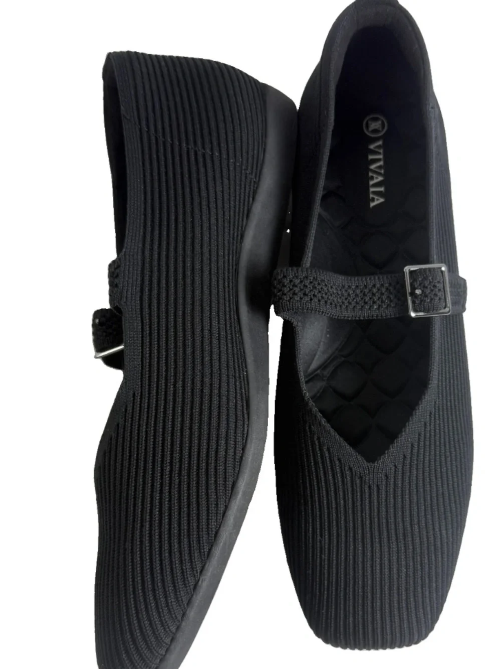 VIVAIA Margot VCut Square Toe Ballet Flats Mary Jane EU39.5 US8.5 EUC Perfect!